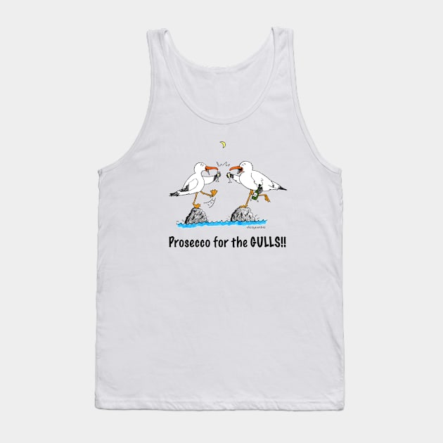 Prosecco for the gulls Tank Top by dizzycat-biz